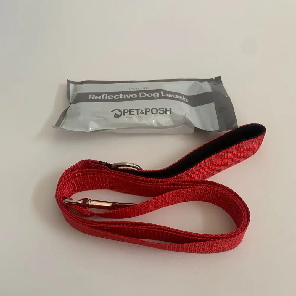 Pet &Posh Reflective Dog Leash And Collar Size M Brand New